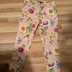 Pink flowered pants